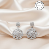 Silver Zircon Elegance Danglers