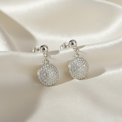 925 Sterling Silver Crystal Drop Studs
