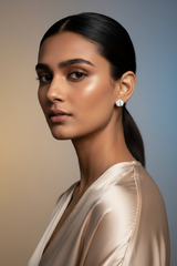 925 Sterling Silver Mother of Pearl Geo Studs
