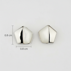 925 Sterling Silver Mother of Pearl Geo Studs