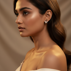 925 Sterling Silver Rosegold Dual Butterfly