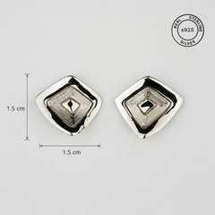925 Sterling Silver Geometric Studs