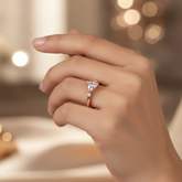 925 Sterling Silver Radiant Triangle Bliss Ring