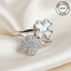 925 Sterling Silver Flower Silver Ring