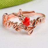 925 Sterling Silver Valentine Ring- Rosegold