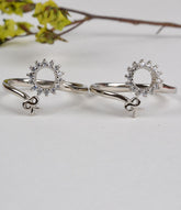 925 Silver Circle Bliss Toe Rings
