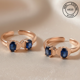 925 Silver Blue Bliss Toe Ring