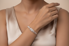 WaveFrost Sterling Silver Bracelet