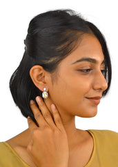 Silver Sapphire Yellow Dangles