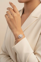 Dazzling Radiant 925 Sterling Silver Bracelet (Rosegold)