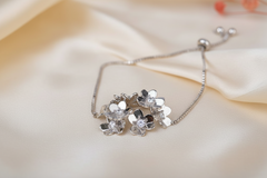 925 Sterling Silver Funky Flower bracelet