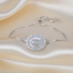 Dazzling Radiant 925 Sterling Silver Bracelet