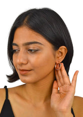 925 Sterling Silver Rosegold Radiant hoops