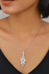 Silver Floral Fusion MOP Necklace