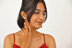 Rosegold Mother Of Pearl Square Studs