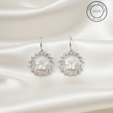 Silver Floral Fusion Danglers