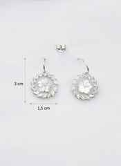 Silver Floral Fusion Danglers
