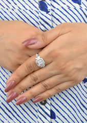 925 Sterling Silver Radiant Reflection Ring