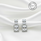Silver Dazzling Zircon studs