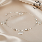 925 Sterling Silver Shell Anklets(pair)