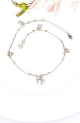 925 Sterling Silver Swirl Anklets