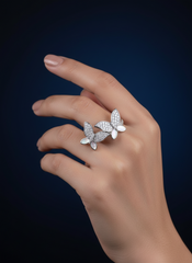 925 Sterling Silver Butterfly Silver Ring