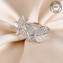 925 Sterling Silver Butterfly Silver Ring