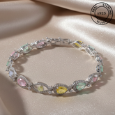 925 Sterling Silver Rainbow Bracelet