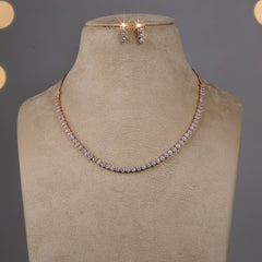 925 Sterling RoseGold Eternal Elegance Necklace Set