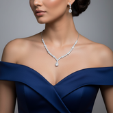 925 Sterling Silver Celestial Charm Silver Necklace Set
