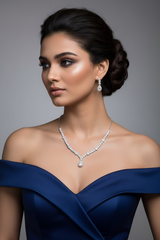 925 Sterling Silver Celestial Charm Silver Necklace Set