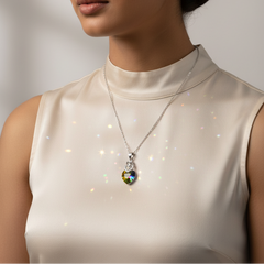 Silver Swarovski Heart Necklace