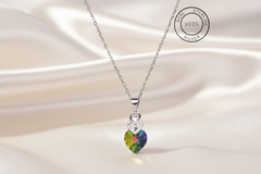 Silver Swarovski Heart Necklace