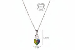 Silver Swarovski Heart Necklace