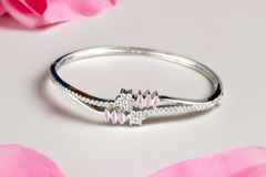 925 Sterling Silver Princess Mauve Kada Bracelet