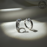 Luna Heart Huggie Hoop Earrings in 925 Sterling Silver