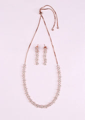 925 Sterling Rose Gold Celestial Necklace Set