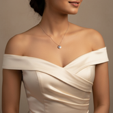 925 Sterling Silver Rose Gold Evil Eye Necklace