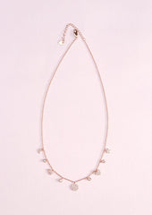 925 Sterling Silver Rose Gold Charm Necklace