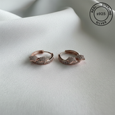925 Sterling Silver Twinkle Knot Hoop Earrings