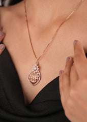 Rosegold Regal Splendour Pendant Set