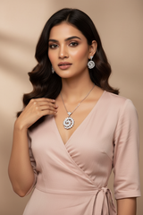 Silver Spiral Elegance Pendant Set