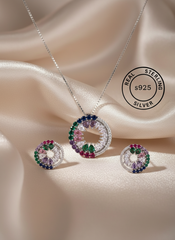 Silver Spectrum Shine Pendant Set