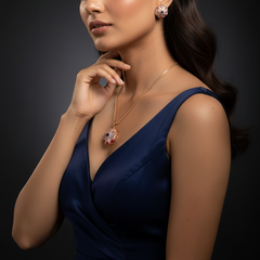 Rosegold Radiance Pendant Set