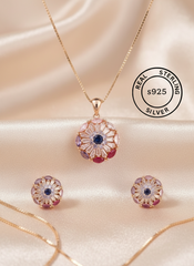 Rosegold Radiance Pendant Set