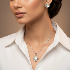 Silver Celestial Pendant Set