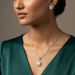 Silver Celestial Pendant Set