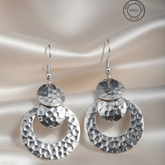 Silver Moonlight Chandbali Danglers