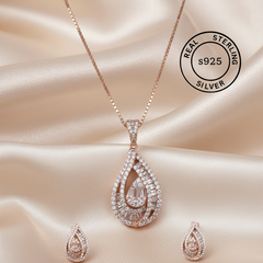 Rosegold Seaside Serenity Pendant Set