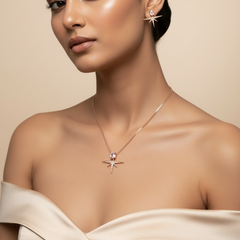Rosegold Urban Edge Pendant Set